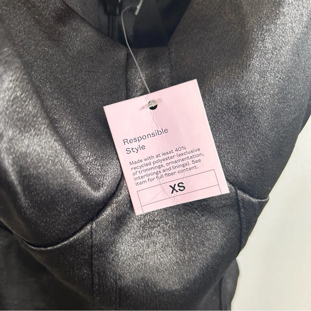 NWT Wild Fable Black Satin Corset Sleeveless Mini Dress Size XS - Image 12