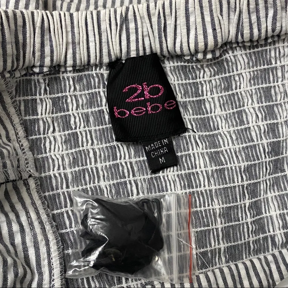 Bebe Bustier Corset Stripe Top M - Image 8