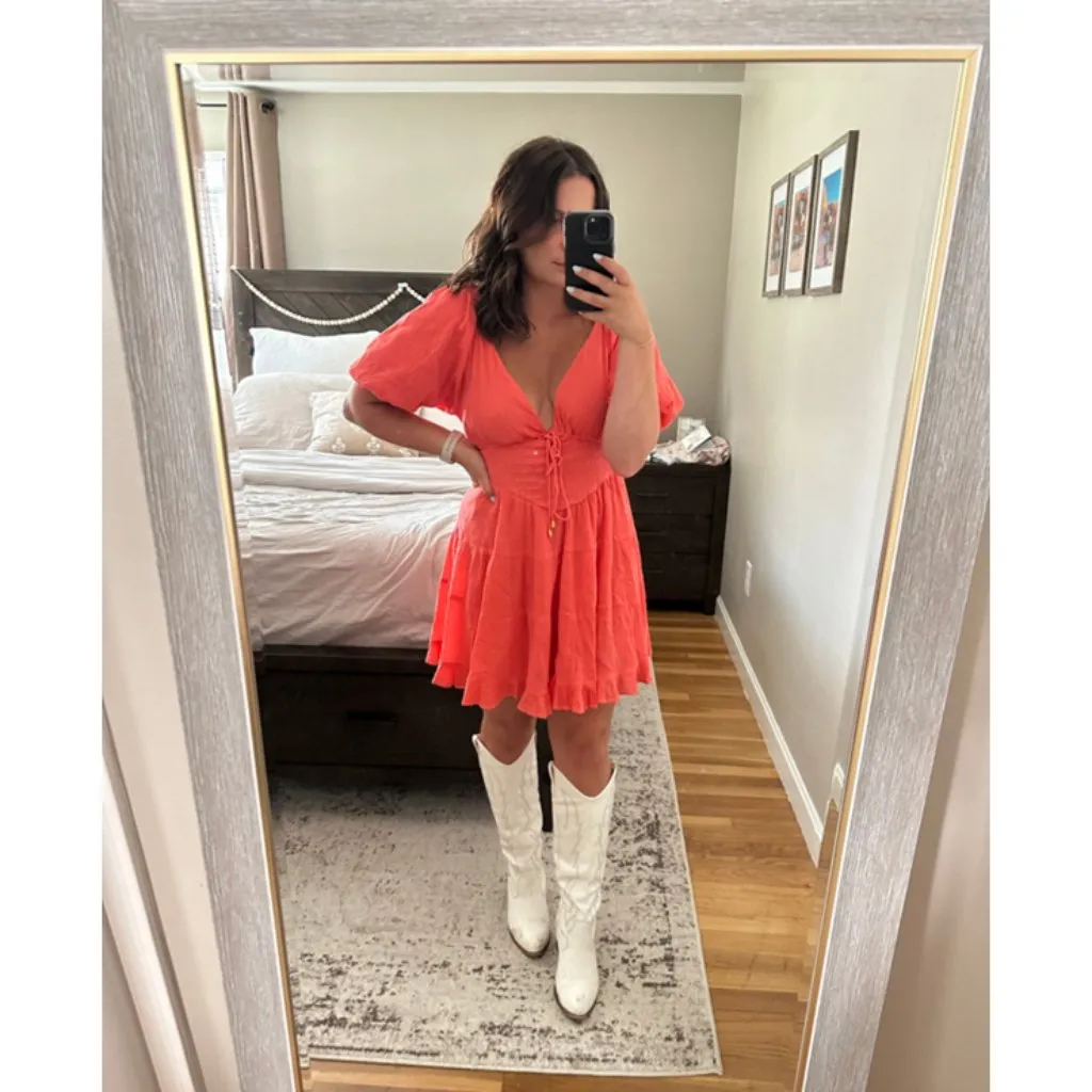 FREE PEOPLE Perfect Day Mini Dress in Pink Size X-Small - Image 3