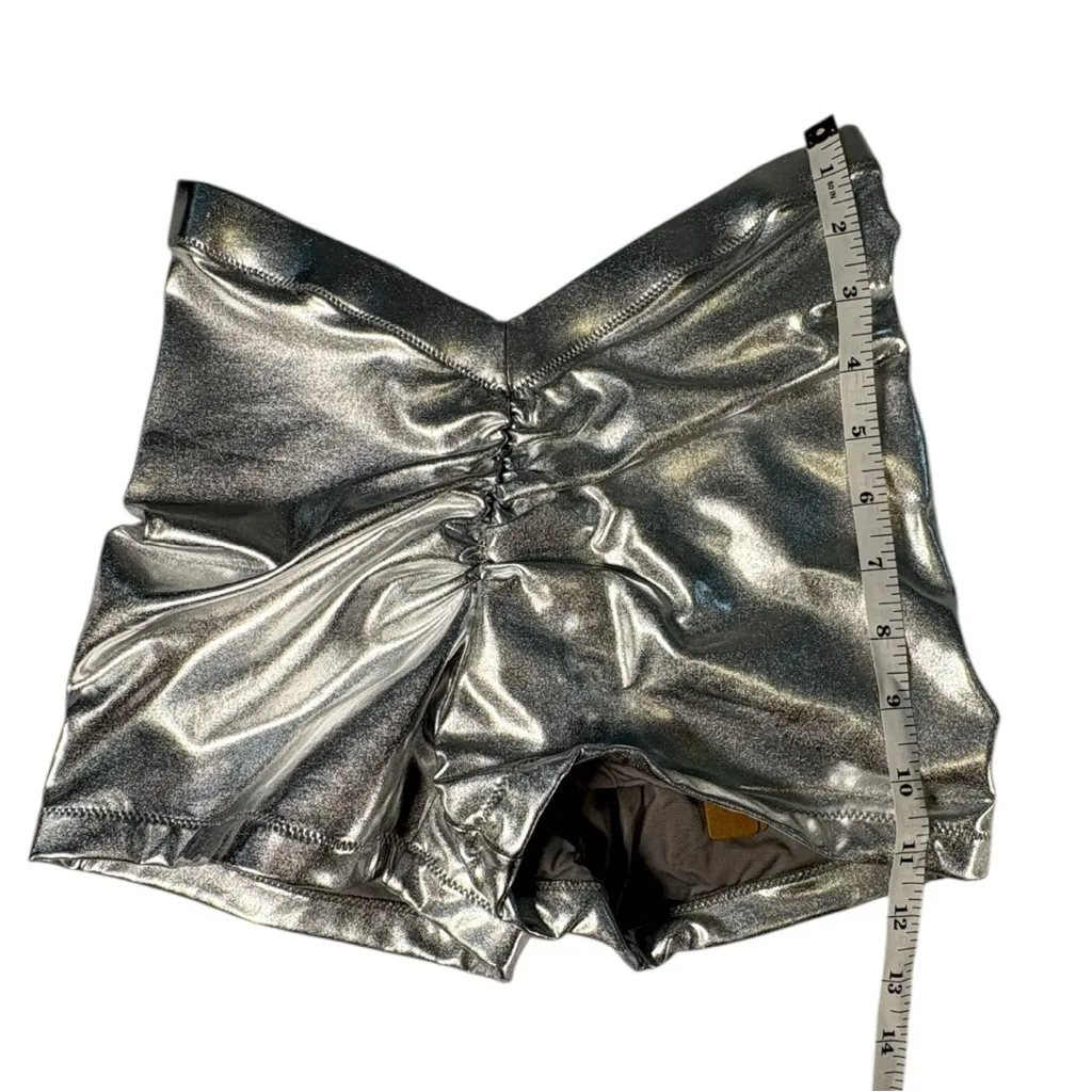 SKIMS Swim V Waist Metallic Shorts Nickel XXS Rave Galaxycore Festival NWT - Image 13