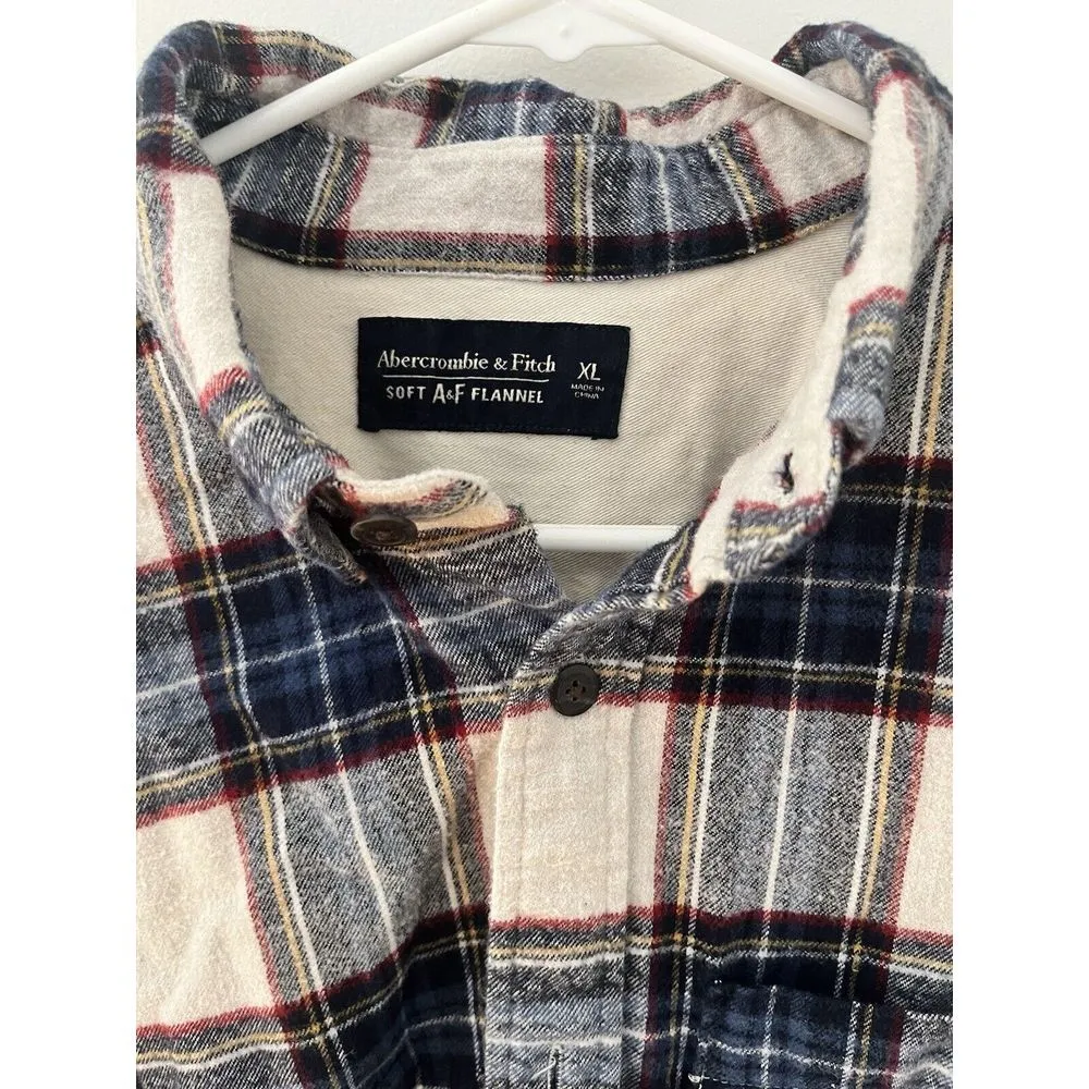 Abercrombie & Fitch Plaid Flannel Shirt Women's Size Large - Image 3