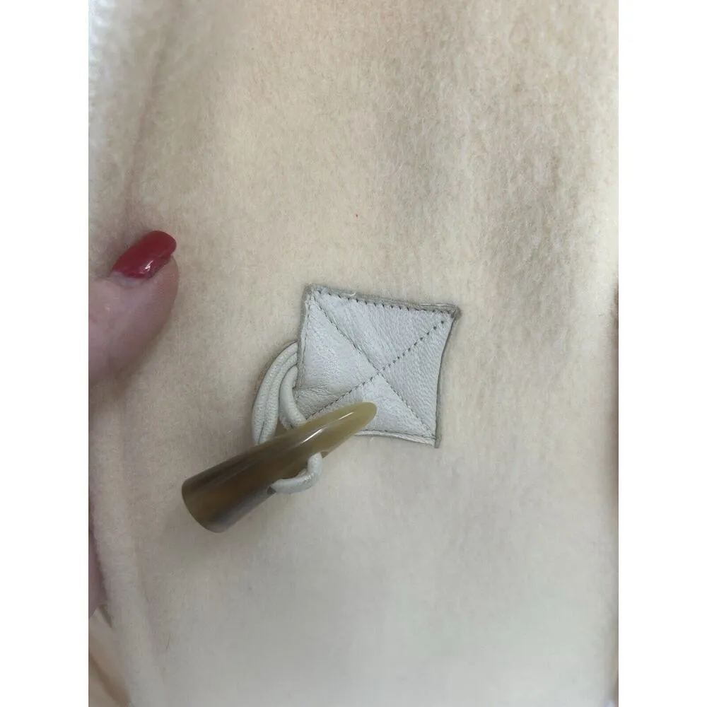 Vintage J. Percy Marvin Richards Fur Collar Toggle Button Leather Trim Size 8 - Image 12