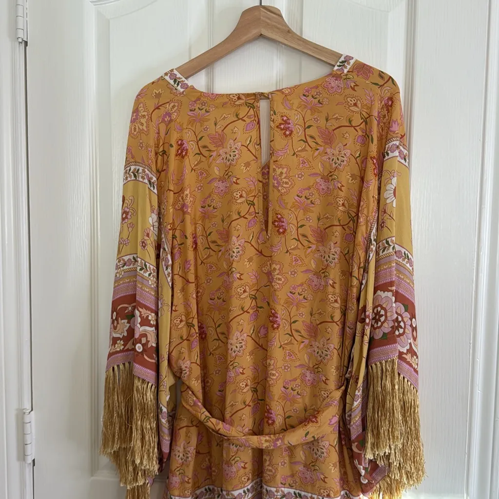 Spell and the Gypsy road tassel fringe dress Orange Size XS - Image 10