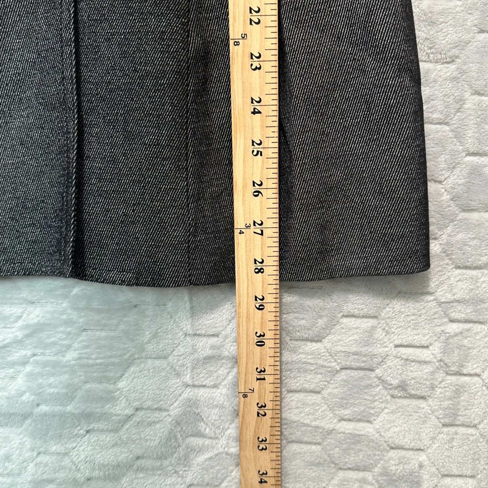 EXPRESS  Women Tailored 3/4 Button Blazer Jacket Gray Stretch Lined Office Chic - Image 8