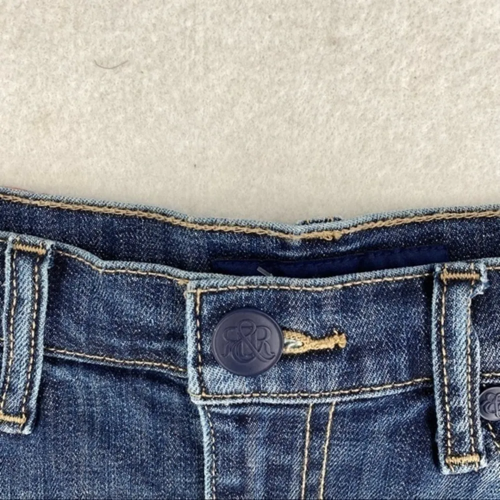 Rock & Republic‎ Stretch Medium Wash Denim Shorts Pink Trim Size 8 - Image 11