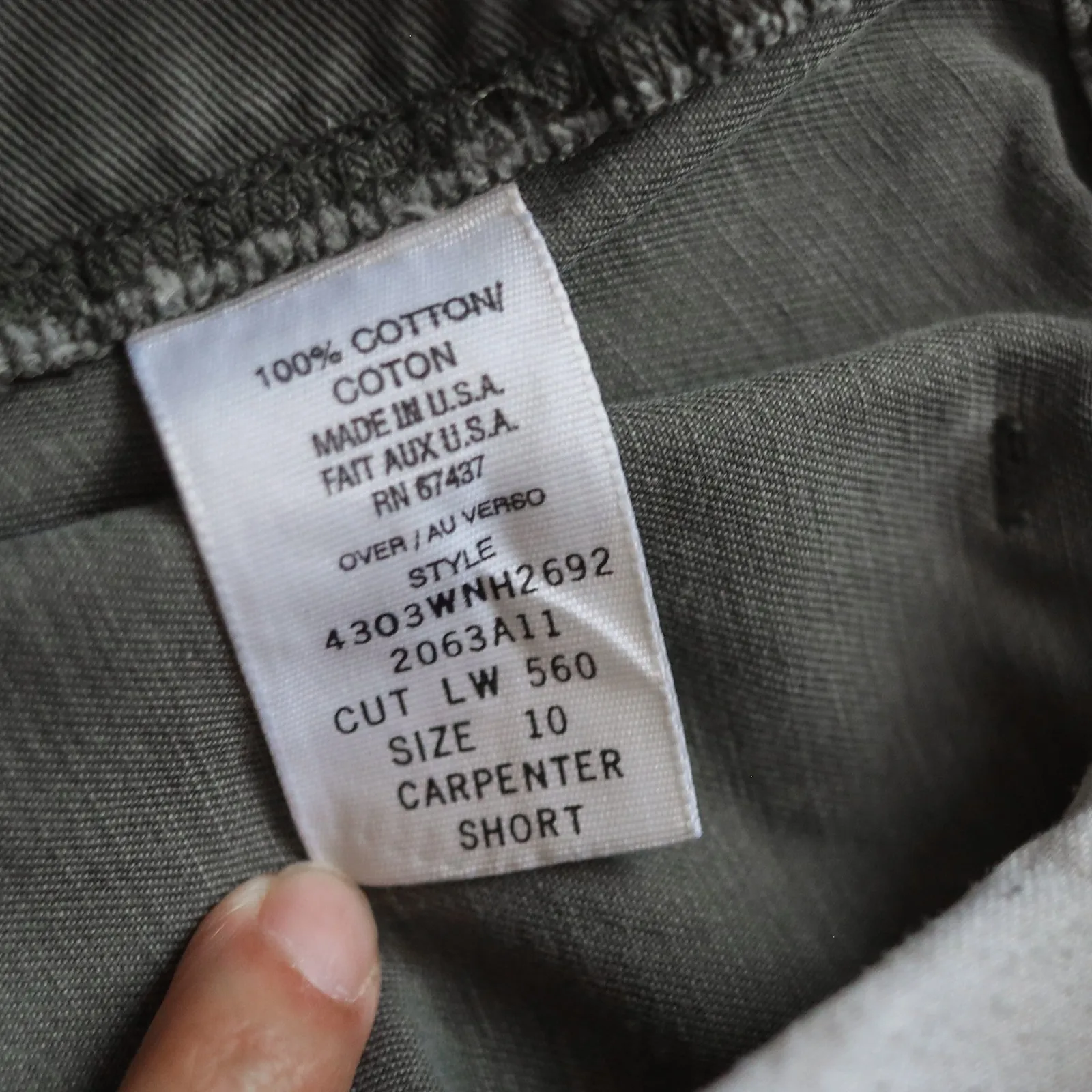 Vintage Ralph Lauren Polo Jeans Co Carpenter Shorts Women's 10 Utility USA‎ Y2K Gray - Image 9