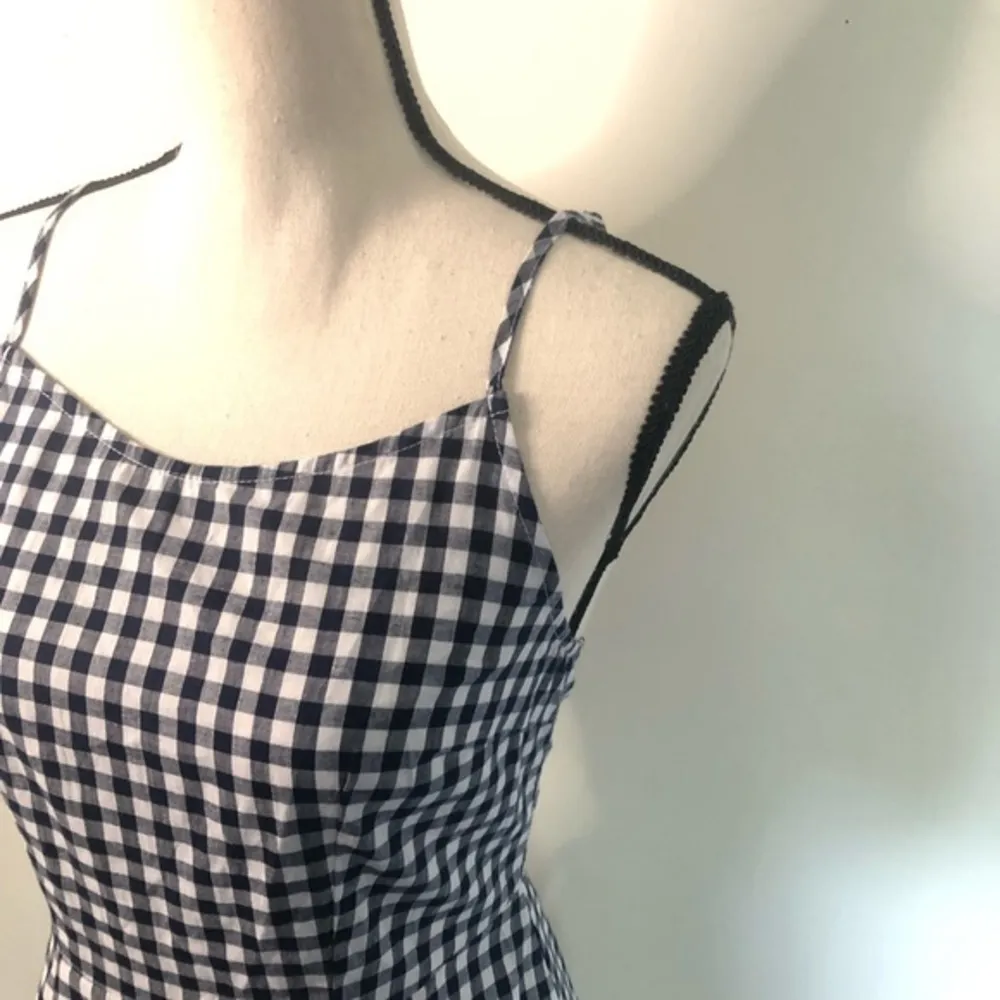 Shein Gingham Criss Cross Back Mini Dress - Image 6