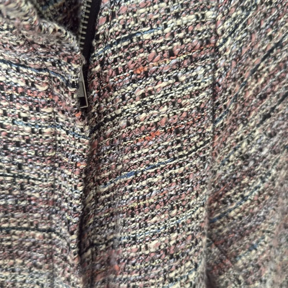 Cupcakes & Cashmere colorful, fringe Blazer Tailored Suit Jacket size large Blue - Image 3