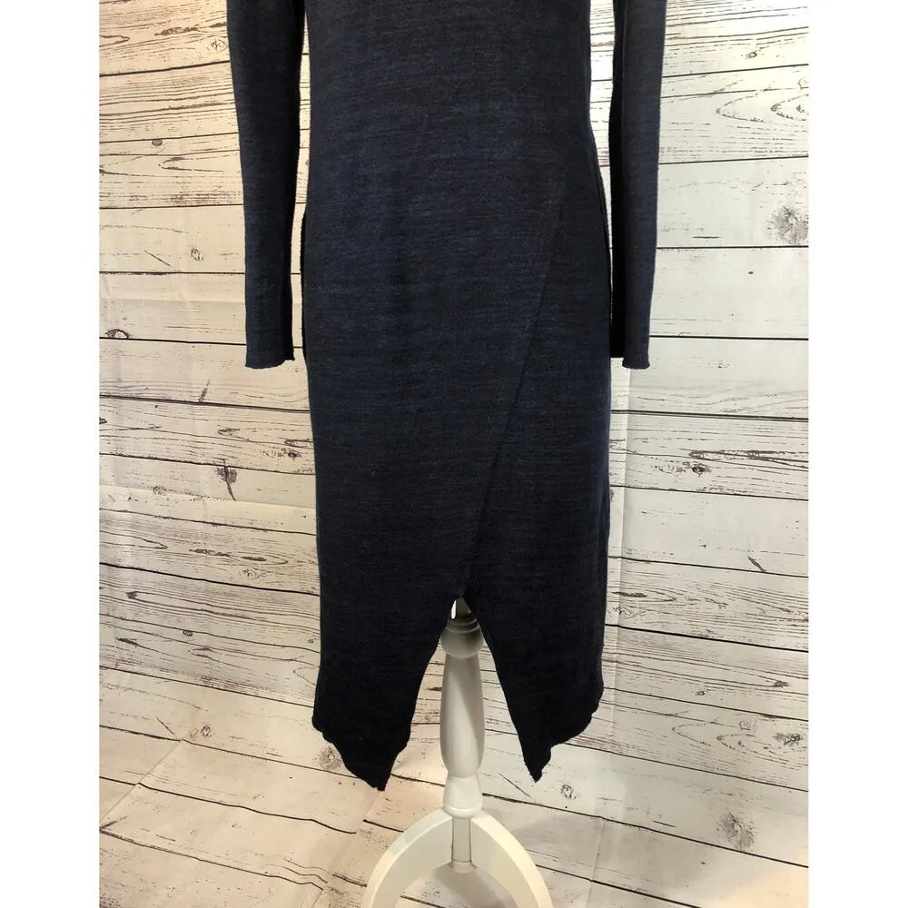 Anthropologie Moth Crossback Knit Long Sleeve Midi Dress in navy size XS - Image 6
