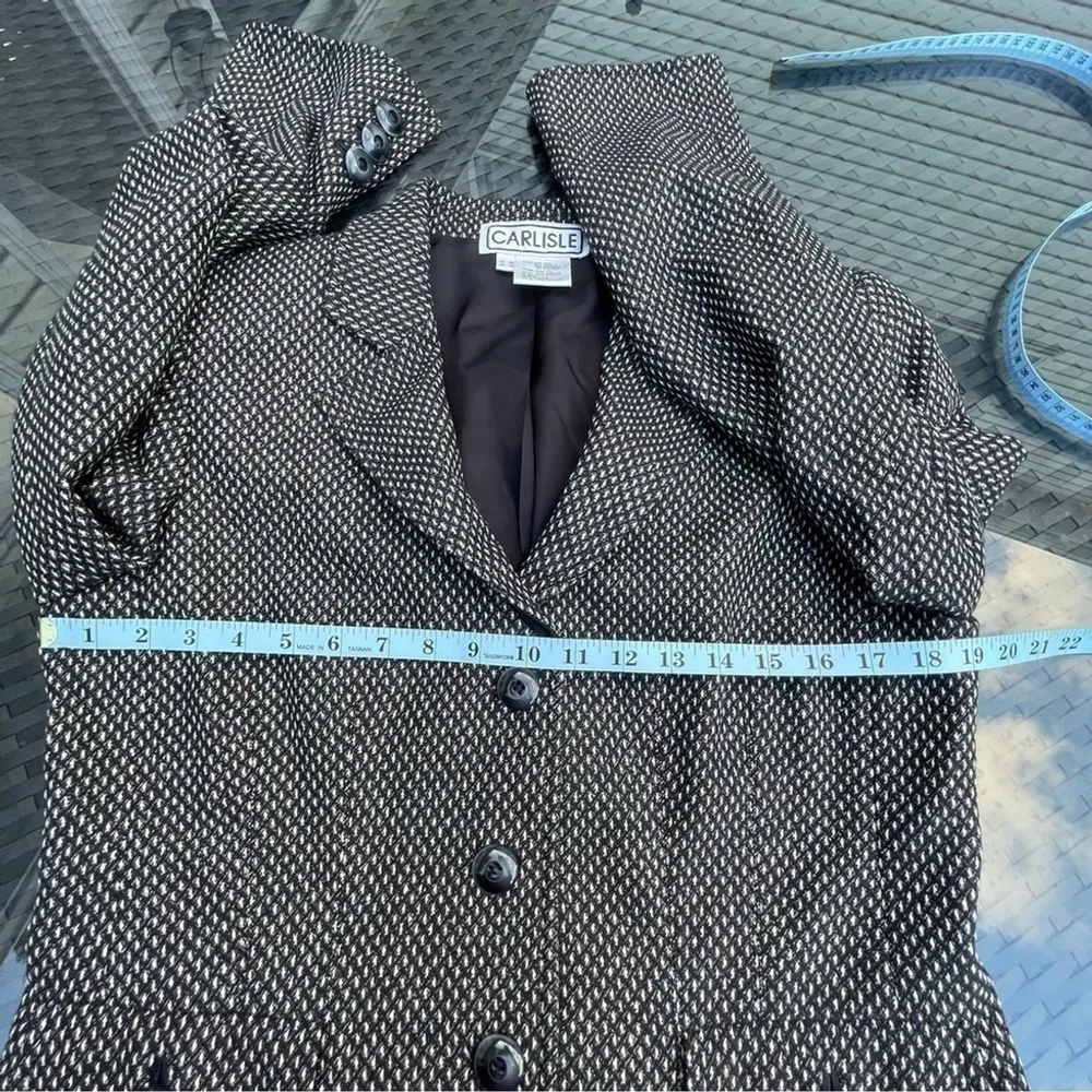 Vintage Carlisle Blazer Wool Angora Cashmere Button Down Retro Jacket Size 12 - Image 16