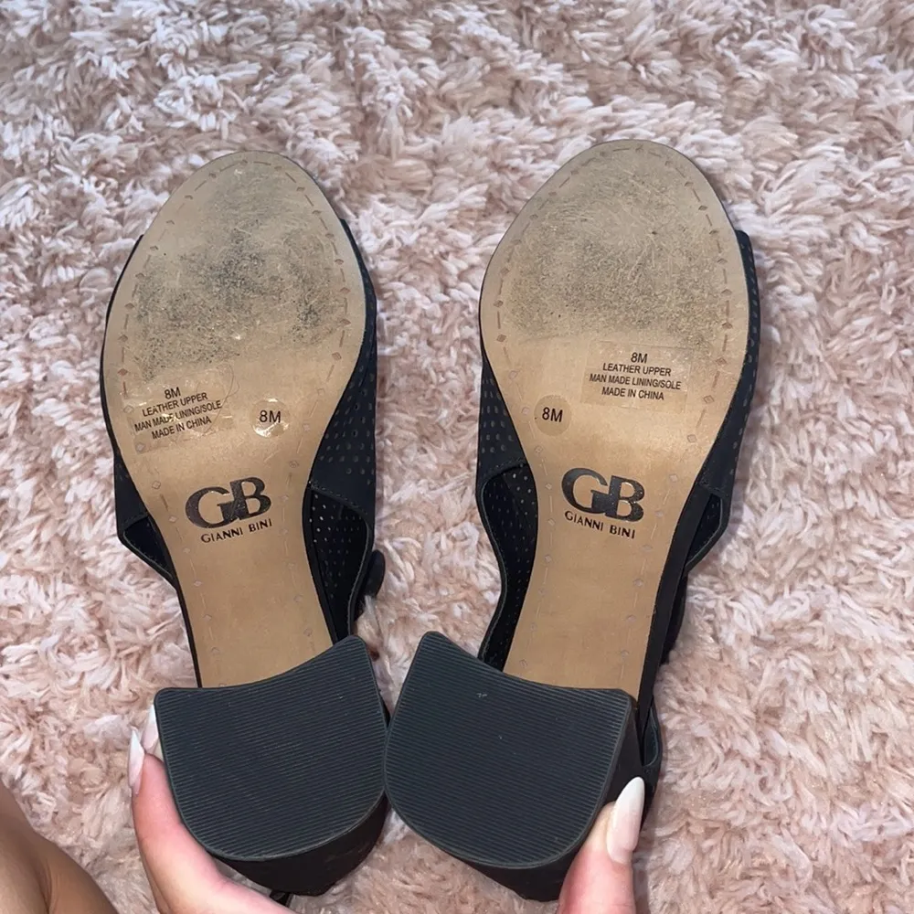 Gianni Bini Black Suede Peep Toe Booties - Image 6