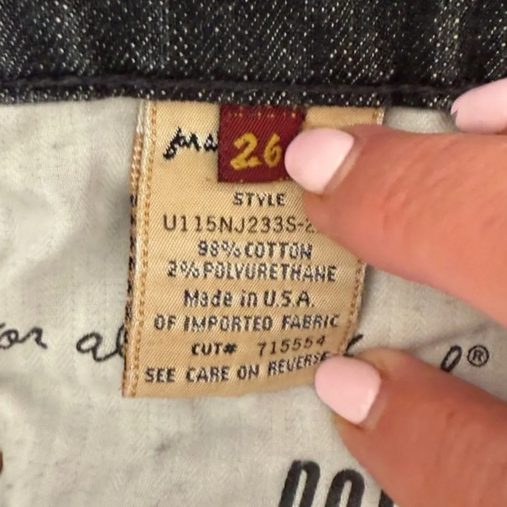 7 For All Mankind Dojo Charcoal Low Rise 5-Pocket Women's Skinny Jeans Size 26 - Image 3