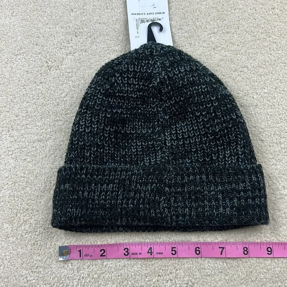 Hurley : Knit Hat Black & Gray Beanie - Image 4