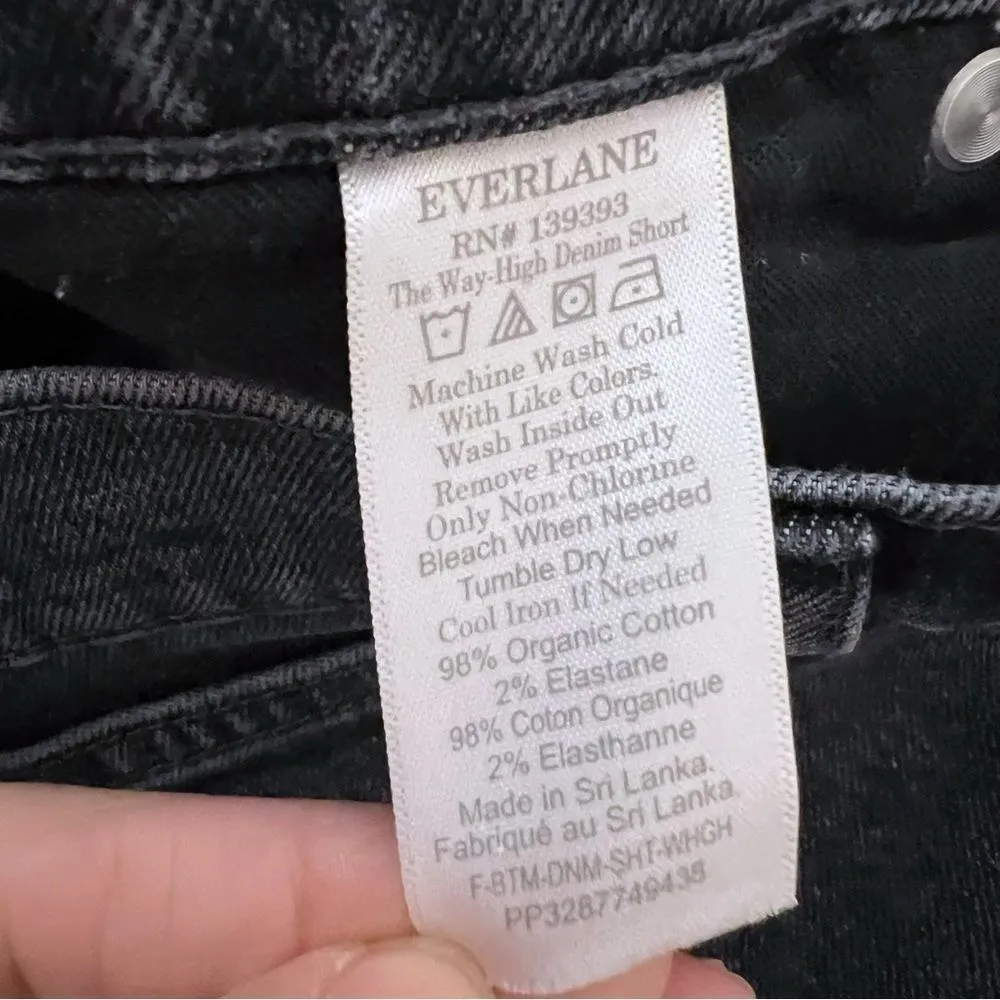 Everlane The Way High Denim Jean Shorts Size 30 Charcoal Gray - Image 5