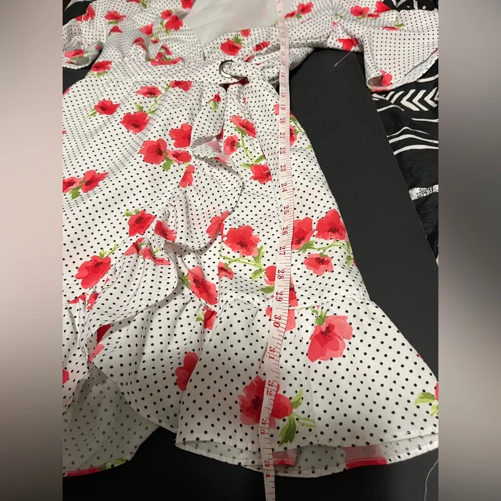 VAVA by Joy Han Floral Ruffle Wrap Women’s Midi Dress Sz M NWOT - Image 7