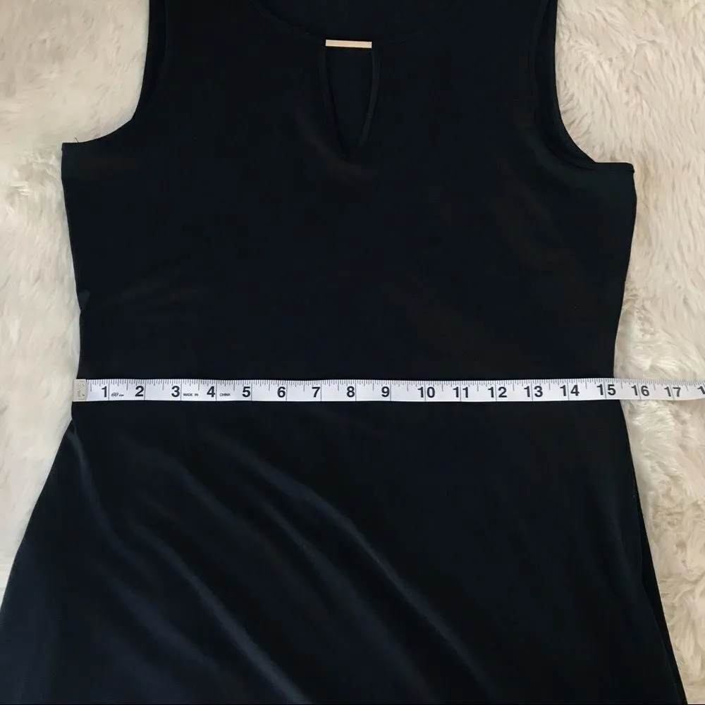 THALIA SODI Black Sleeveless‎ Stretch Knit Midi Dress High Low Hem Small New - Image 10