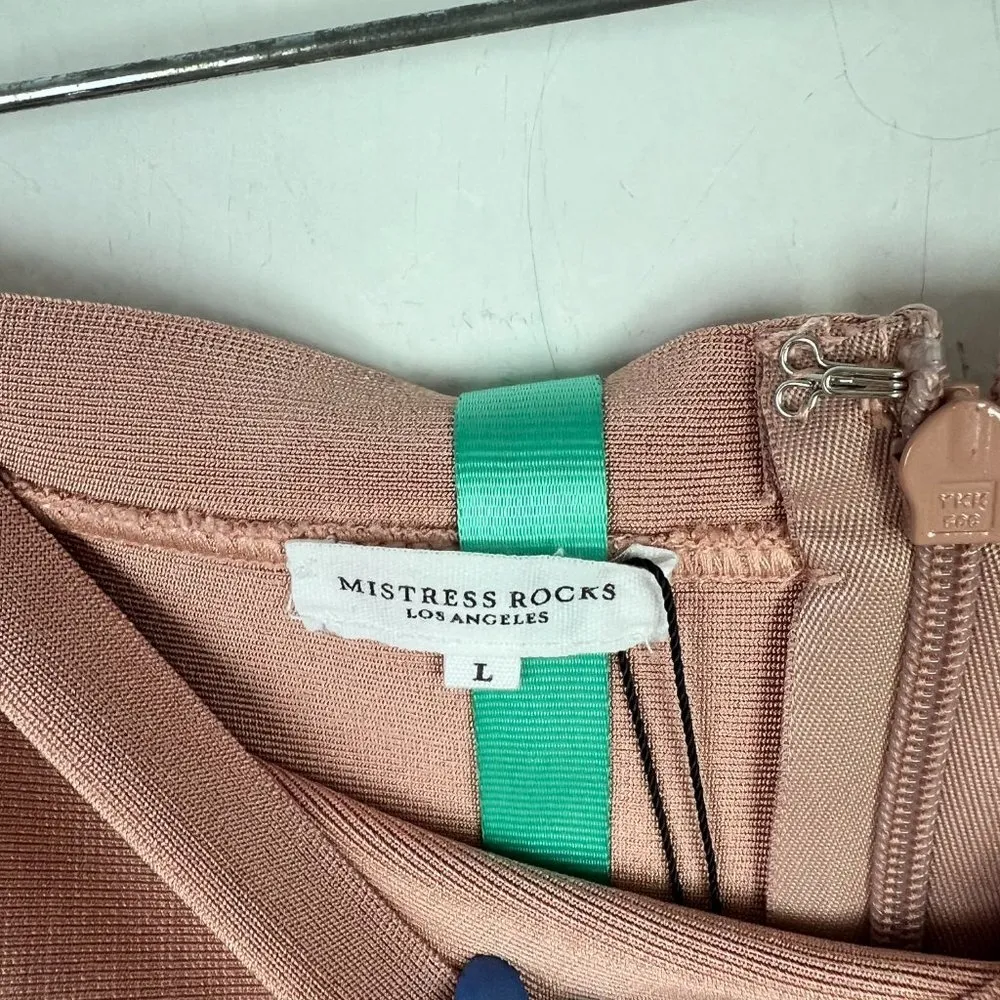 NWT  Magnetic Blush Bandage Thigh Split Pencil Skirt Size Large L - Image 6