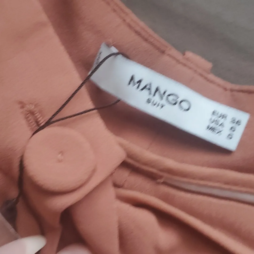 Mango suit size 6 wide leg extra long lightweight pants new with tags - Image 4