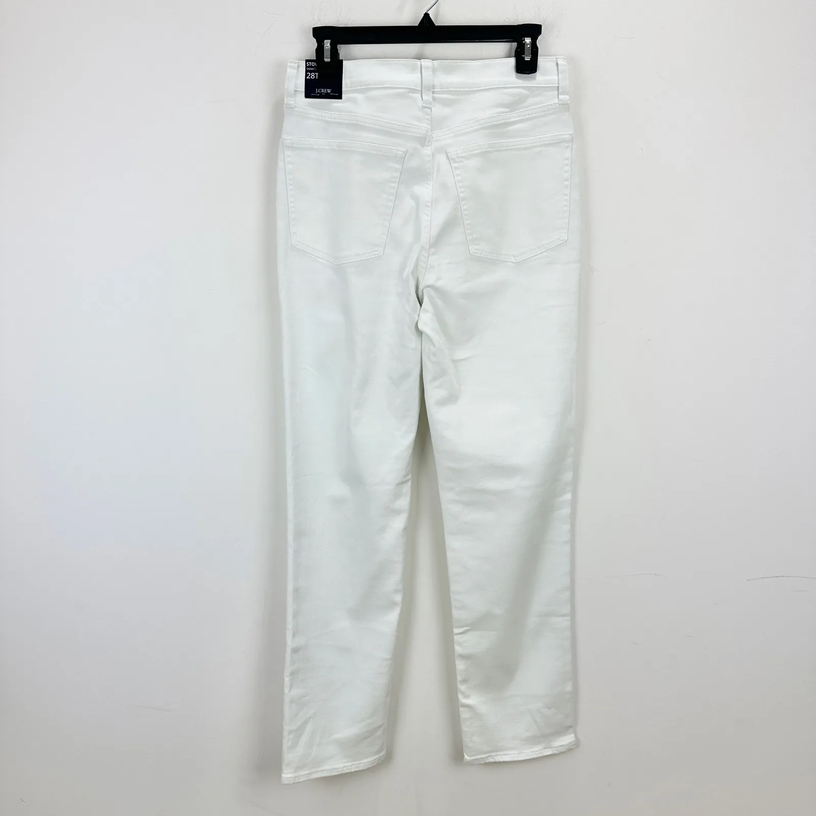 J.Crew Tall High Rise stovepipe Jean Signature Stretch Denim White US 28 T NWT - Image 7