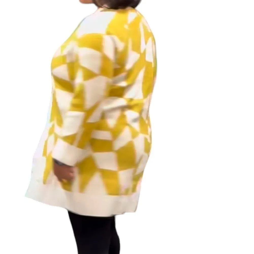 Ava & Viv Geometric Open Front Plus Size Duster Cardigan Nwot - Image 2