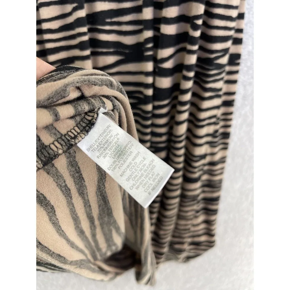 LOFT by Ann Taylor Women's Dress Sleeveless Animal Print Size Medium A Line - Image 7