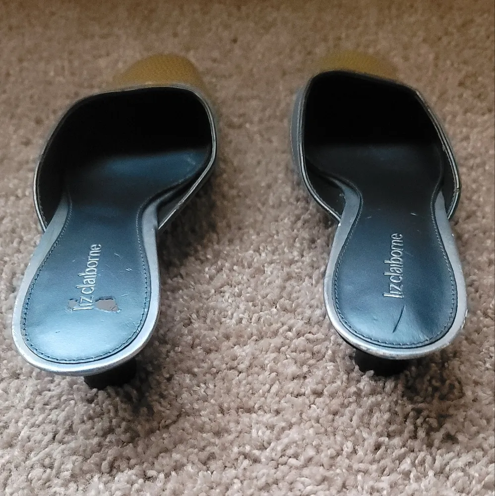 Liz Claiborne Bessie Leather Yellow Gold Square Toe Mules 8.5 - Image 6