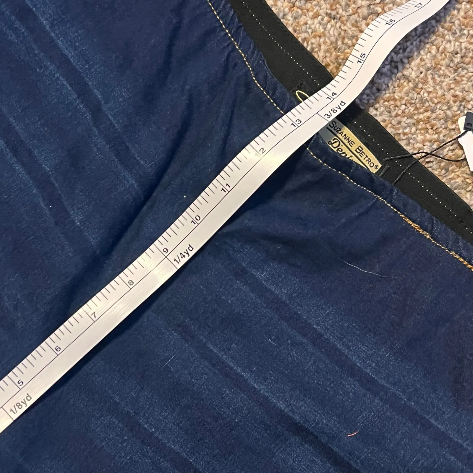 Suzanne Betro Dark Wash Flare Leg Women's Jeans.  Size 16 - Image 6