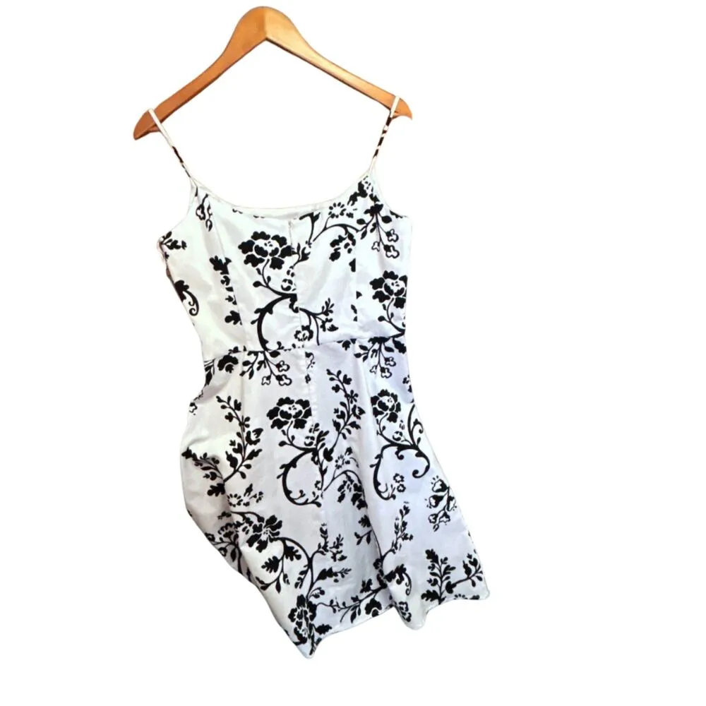 Jessica Howard Black and White Floral Fit-and-Flare Dress - Size 12 - NWT - Image 3
