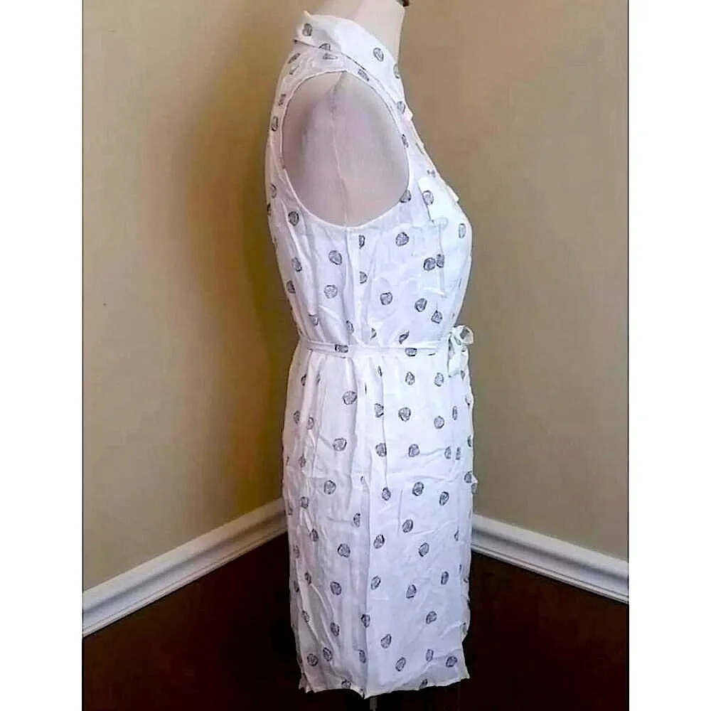 White Shirt Dress with Nautical Beach Seashell Print by Kensie from Modcloth - Image 5