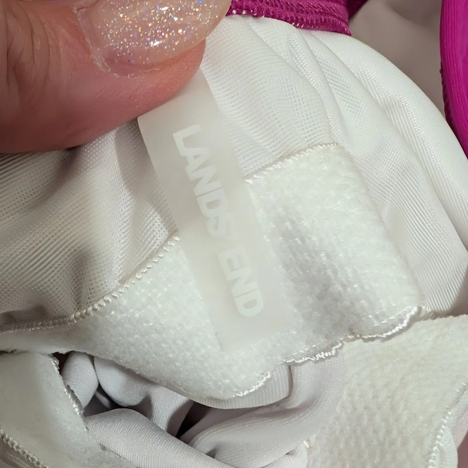 Lands' End Swimsuit Plus 14 DDD Fuchsia Magenta 1 Piece Swim Bathing Suit NEW‎ Pink - Image 3