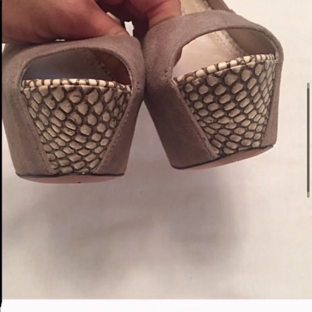 🆕 Jean Michel Cazabat suede platform heels Size 6.5 - Image 5