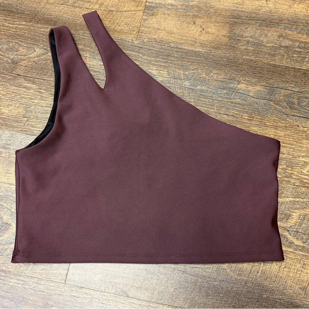 Peloton Sports Bra Show Up Side To Side Brown Womens Medium Gym Yoga Workout - Image 6