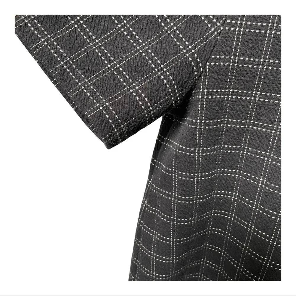 ANTHROPOLOGIE x POSTMARK Size Small Keisha Grid Print Top Business Office - Image 5