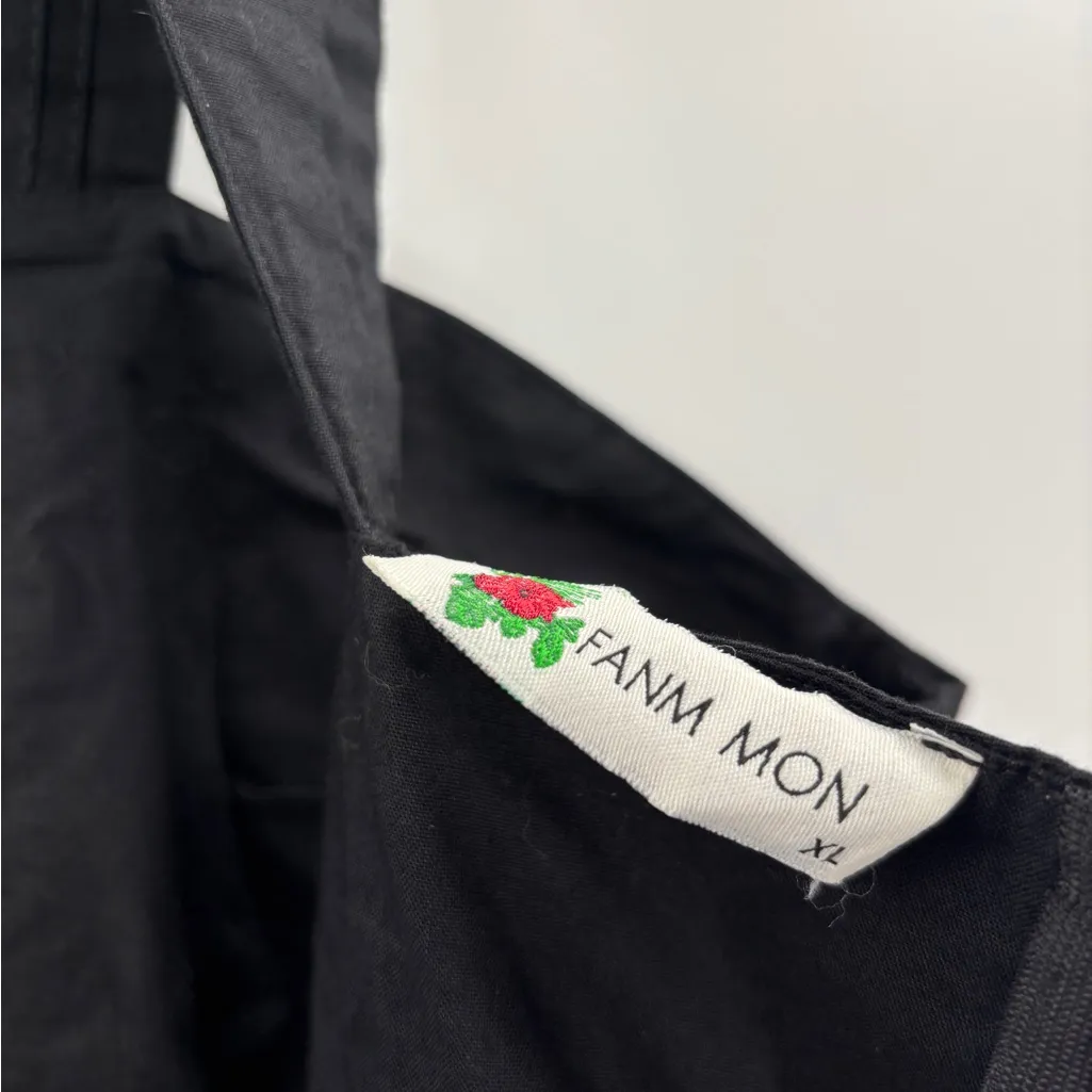 Fanm Mon Dolce Midi Bow Embroidered Black Dress Size XL - Image 9