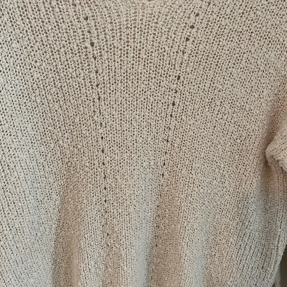 Ivory V-Neck Sweater - Size Small - Image 2