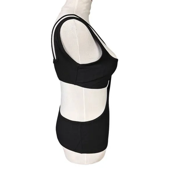 NWT WeWoreWhat Women's Black Cut Out Tank Top Size L Summer‎ Casual - Image 7