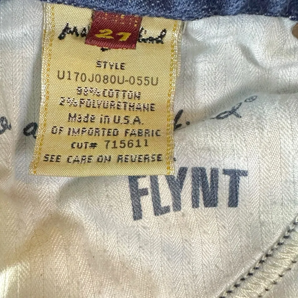 Vintage Y2K 7 For All Mankind Flynt Flare Boot Cut Jeans Size 27 Dojo Low Rise - Image 5