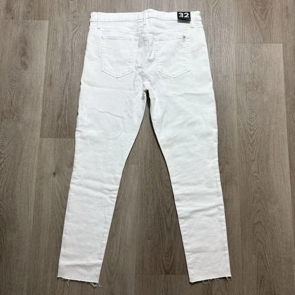NEW Joe's White Distressed High Rise Skinny Ankle‎ Jeans Size 32 X 28 NWT - Image 2
