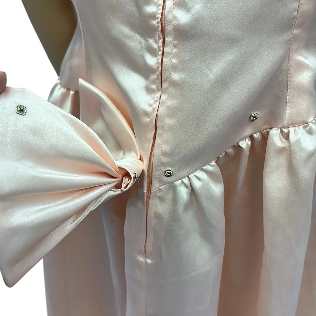 Vintage Davids Bridal Studio Collection Coral Formal Bridal Dress Womens 14 - Image 8