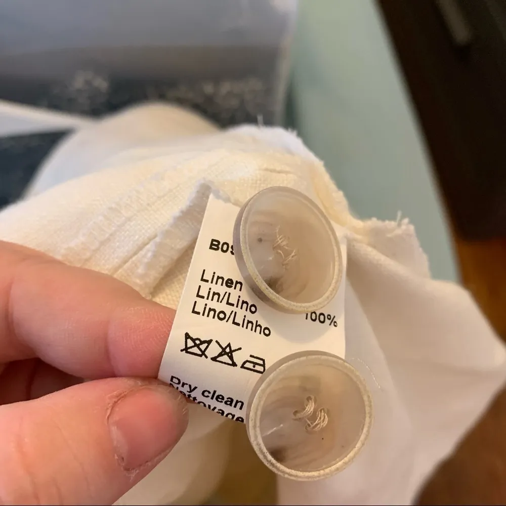 Gerard Darel Linen Blazer Cream White 3 Button - Image 11