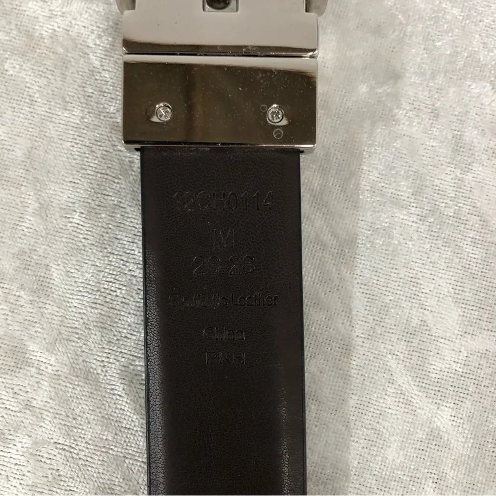 Chaps unisex black belt medium size 26-28 synthetic leather - Image 5