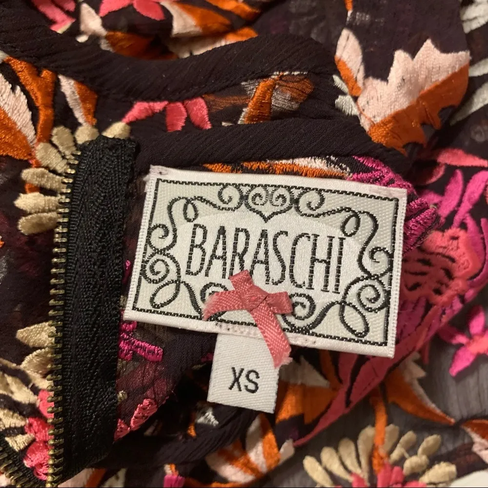 BARASCHI Embroidered Sleeveless Top Sz:XS - Image 4