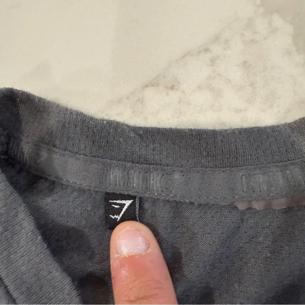 Gymshark Jersey Body Fit T Shirt Womens Small Gray Workout Training Gym Athletic - Image 4