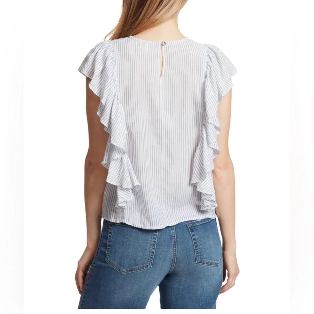 NWT ELLA MOSS Freeah Ruffle Tie-Front Top size L - Image 2