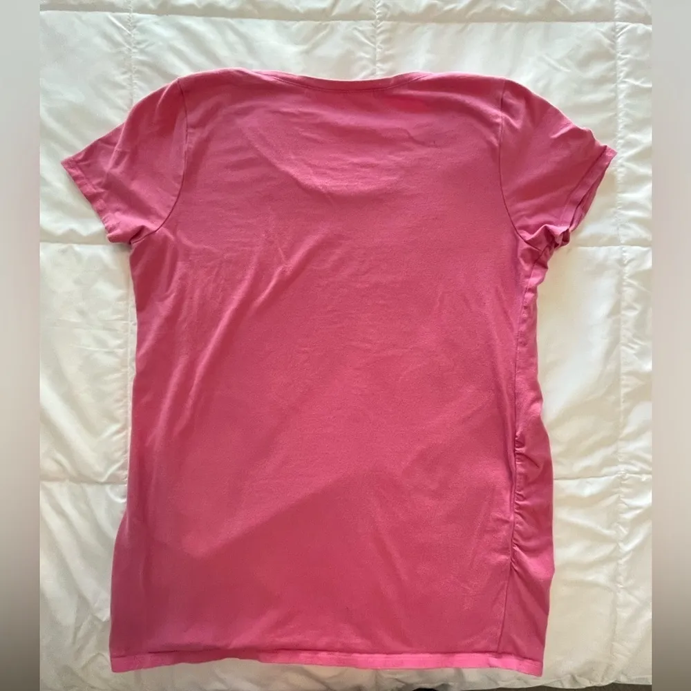 BumpStart Maternity Tops.Short Sleeve. Set of 2 Pink & Black Striped Size L - Image 5