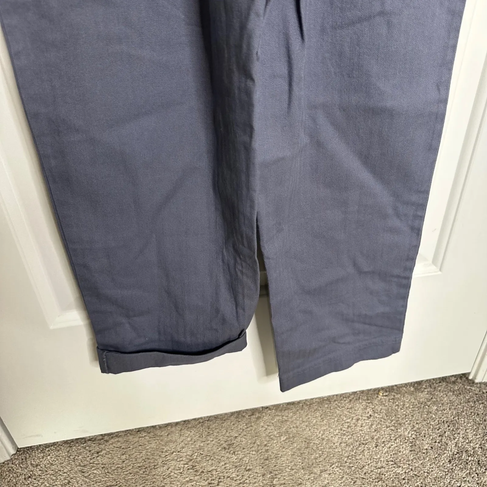 Madewell blue cap sleeves straight utility‎ coveralls jumpsuit workwear XS fall - Image 10