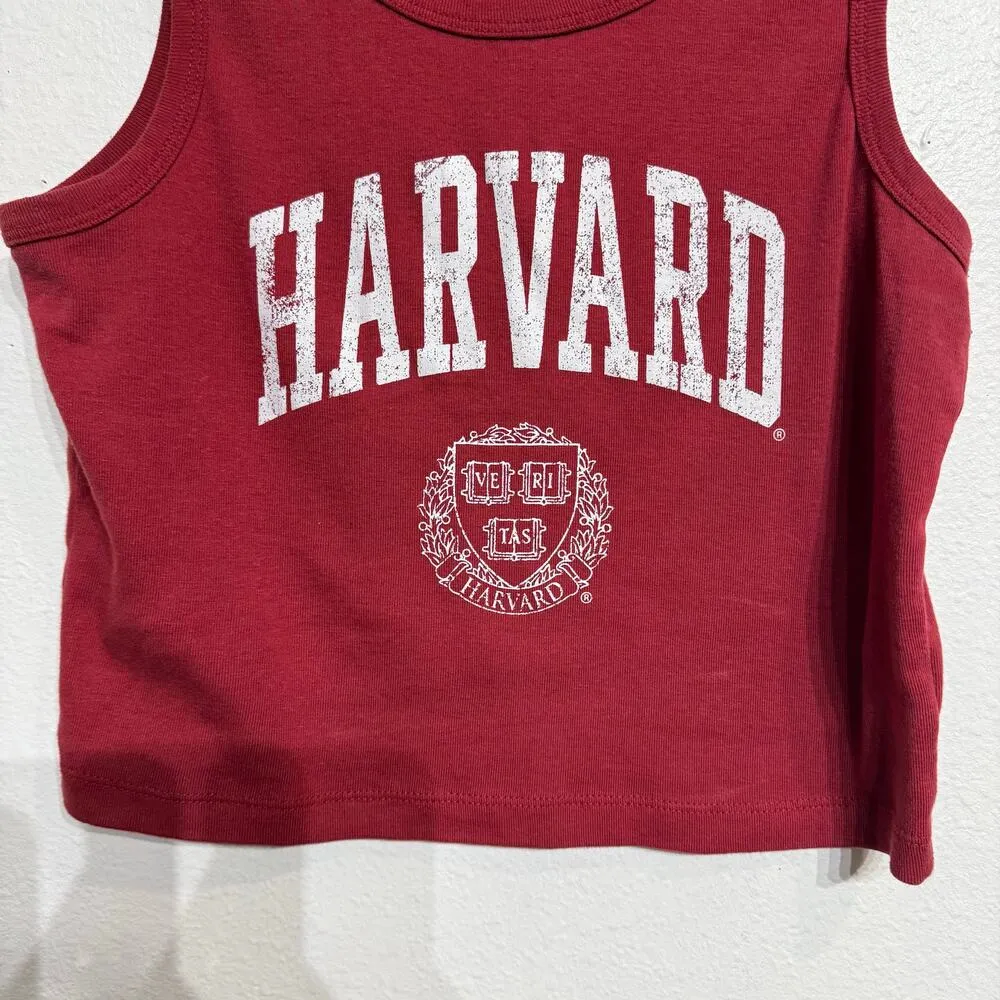 Grayson Threads Red Harvard University Cropped Tank Top Sz M - Image 4