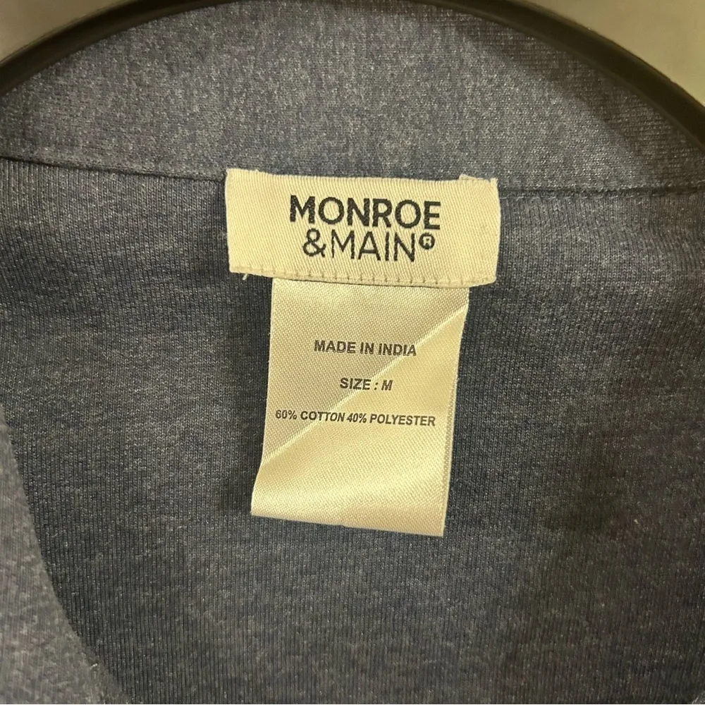 Monroe & Main slate blue silver button up ladies jacket lightweight size Medium - Image 5