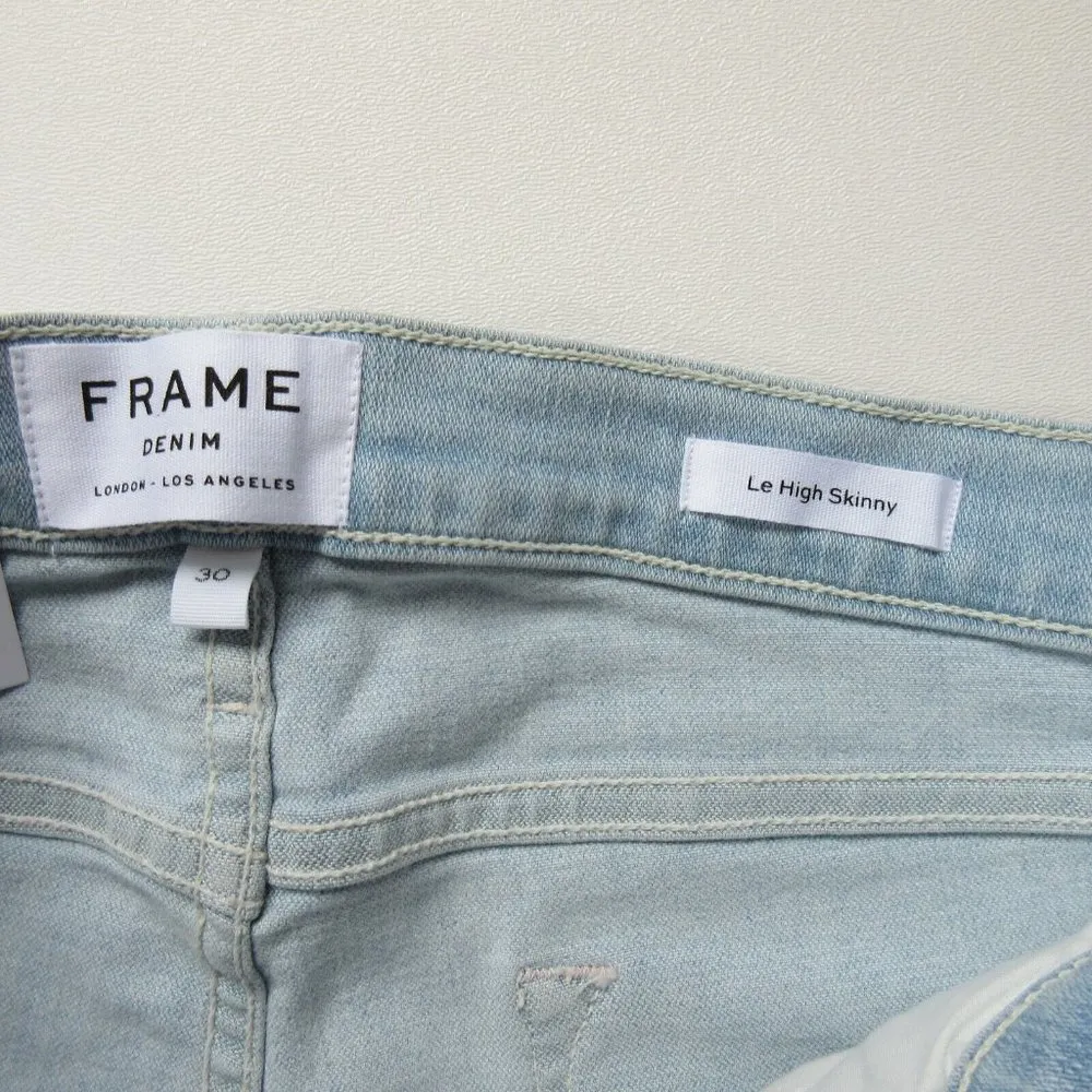 NWT FRAME Le High Skinny in Rush Destroyed Stretch Ankle Jeans 30 $230 - Image 4