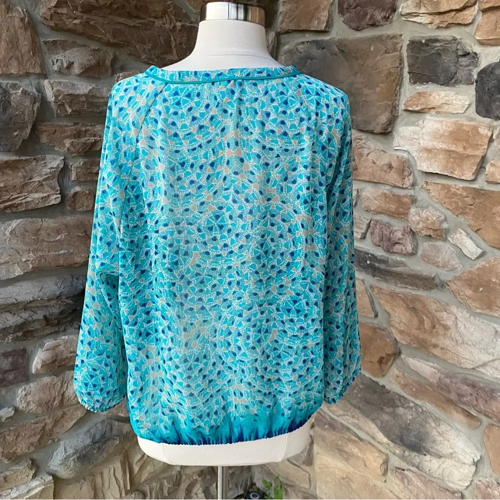 Lucky Brand Semi Sheer Boho Blouse - Image 10